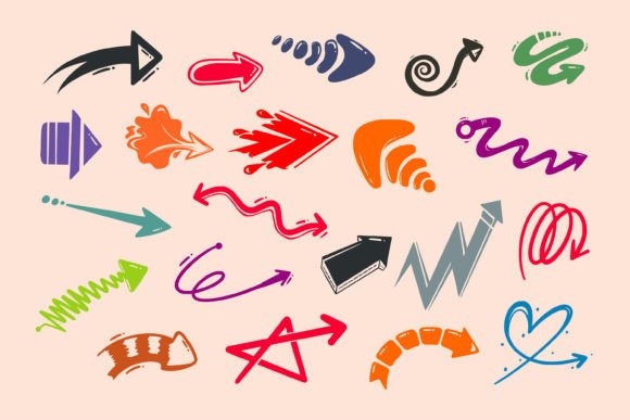 Download Hand Drawn Colorful Arrows - Colorful arrows Collection
