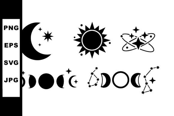 Download Celestial Moon Sun Stars Astronomy Symbo - Premium Resources