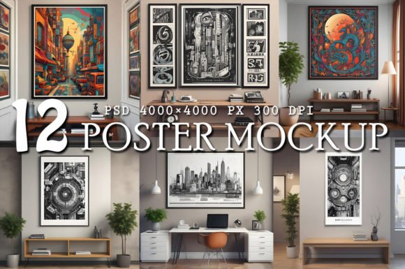 Download Poster Mockup Room Bundle Vol.3 - Mockup Collection