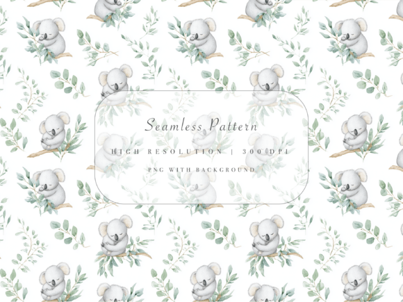 Download Sleeping Koala Seamless Pattern - Pattern Collection