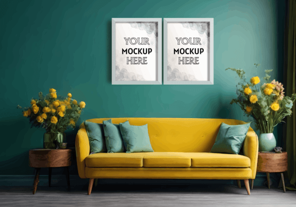Download Two Wall Artwork Mockup - Mockup Collection