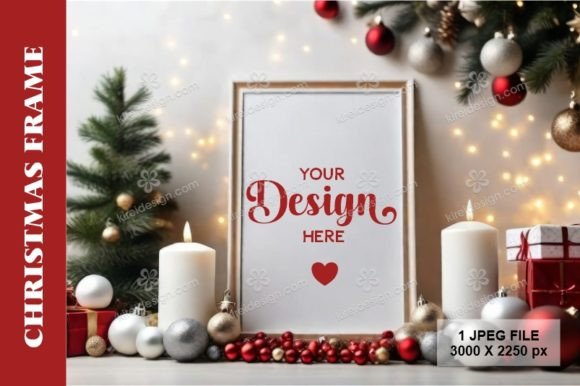 Download Christmas Frame Mockup_04 - Mockup Collection