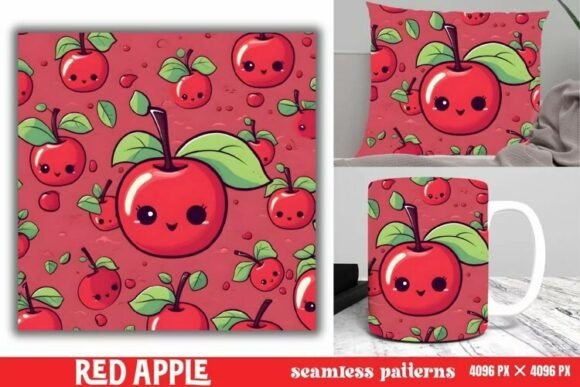 Download Red Apple Pattern Digital Paper Pattern - Pattern Collection