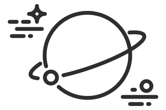 Download Planet Line Icon. Astronomy Symbol. Spac - Premium Resources