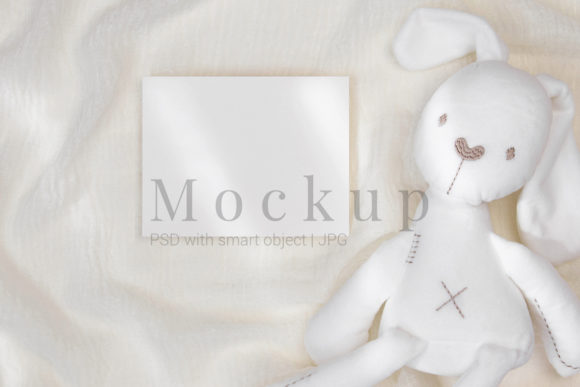Download PSD Mockup,Nursery Card Mockup,5.5x4.25 - Mockup Collection