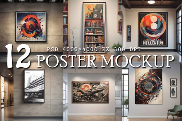 Download Poster Mockup Room Bundle Vol.1 - Mockup Collection