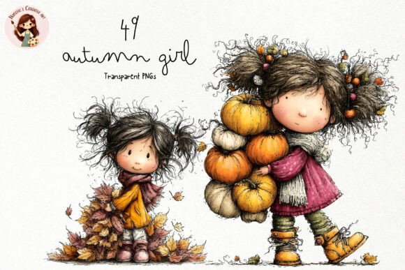 Download Autumn Girl PNG Clipart Bundle - Girl Collection