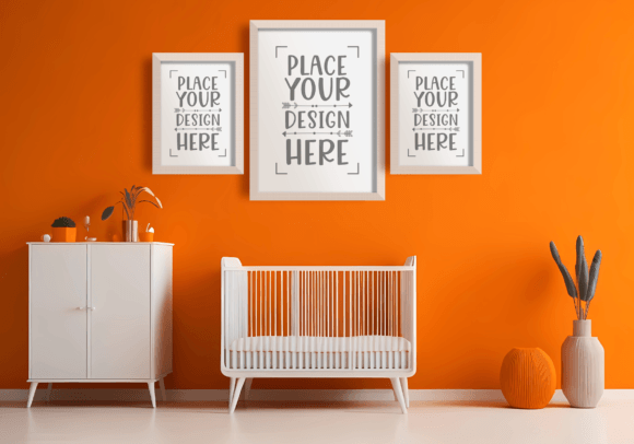 Download Nursery Frame Mockup, Nursery Wall - Mockup Collection