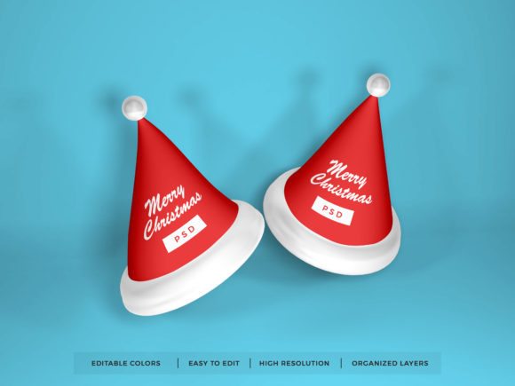 Download Christmas Santa Hat Mockup Template - Mockup Collection