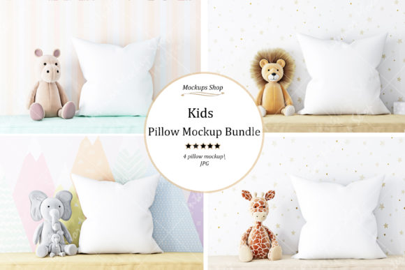 Download Pillow Mockup Kids Bundle - Mockup Collection