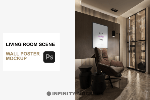 Download Living Room Canvas Wall Art Mockup - Mockup Collection