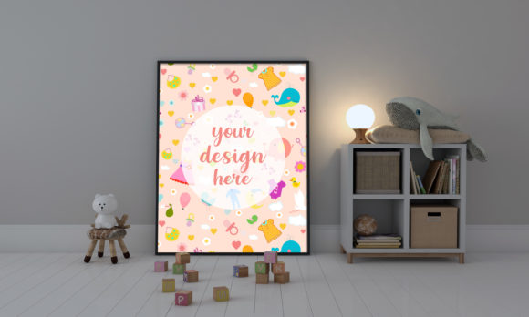 Download Kids Bedroom Empty Frames for Mockup - Mockup Collection