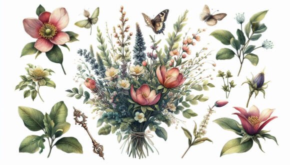 Download Vintage Botanical Illustration of Spring - Vintage botanical illustration Collection