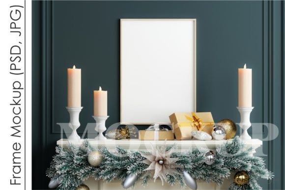 Download Christmas Frame Mockup A2, Frame Mockup - Mockup Collection