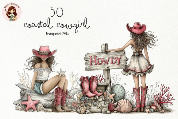 Download Coastal Cowgirl PNG Clipart Bundle - Girl Collection
