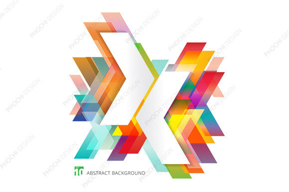Download Colorful Arrows Overlapping Elements - Colorful arrows Collection