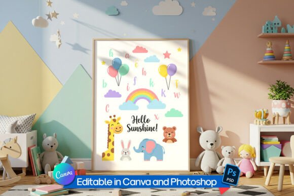 Download Children’s Bedroom Frame Mockup - Mockup Collection