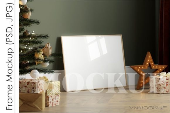 Download Christmas Frame Mockup A2 - Mockup Collection