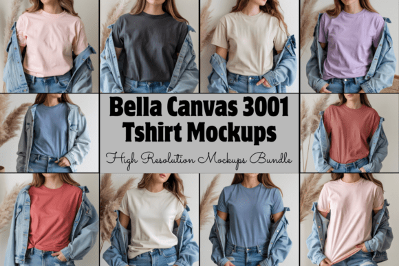 Download Bella Canvas 3001 Tshirt Mockups Bundle - Mockup Collection