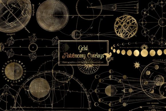 Download Gold Astronomy Overlays - Premium Resources