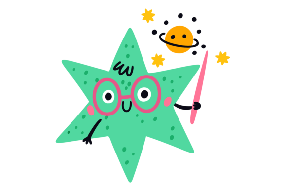 Download Cute Star Character. Astronomy Teaching - Premium Bundle