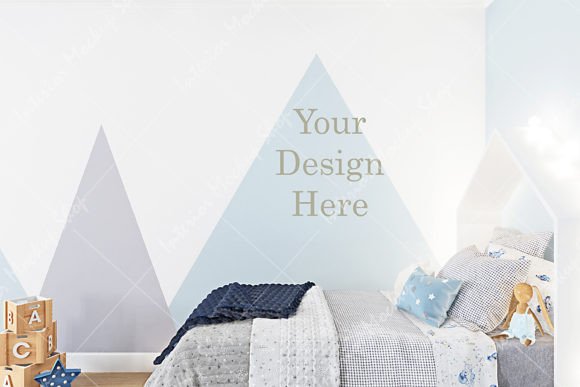 Download Blank Wall Kids Room Mockup - 775 - Mockup Collection